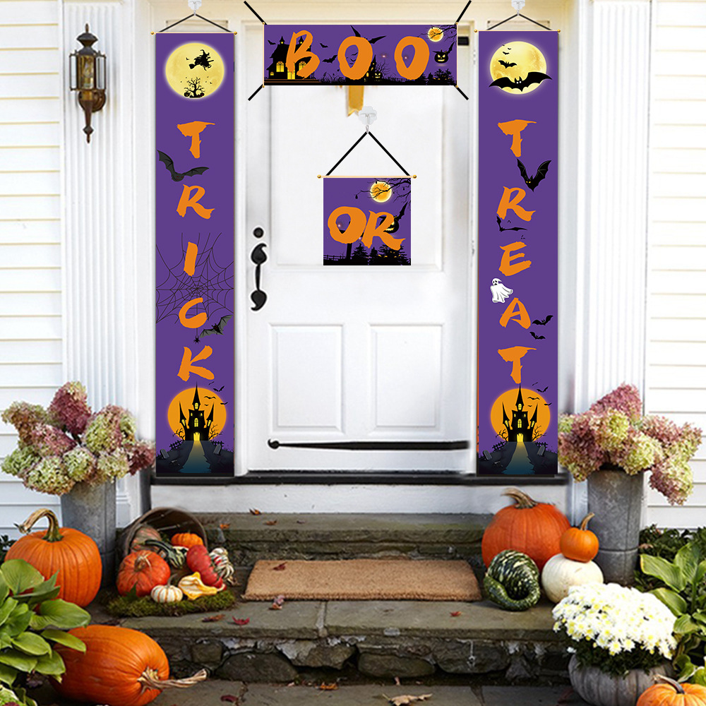 Pareado Decorativo de Halloween para Puerta de Tela para Halloween