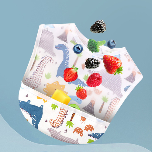 2024 lightweight EVA baby eating bib waterproof children's bib infant supplementary food feeding pocket saliva pocket