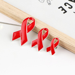 AIDS disease awareness lapel pin red ribbon metal badge anti-AIDS campaign red ribbon supplier available for invoice