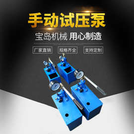 宝岛手动试压泵SY-1.6-100管道容器水管压力测试泵 手动打压机