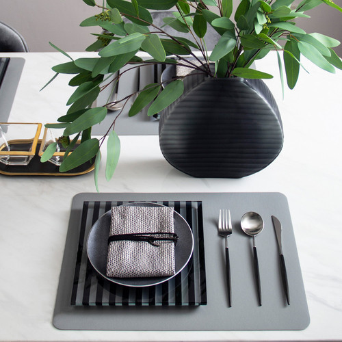 Cross-border Leather Texture Series Dinner Plate Creative Simple Model House Decoration Ceramic Plate Phnom Penh Light Luxurious Steak Western Food Plate