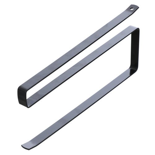 Multifunctional punch-free cabinet roll paper rack creative cling film wrought iron shelf self-adhesive traceless wall-mounted storage rack