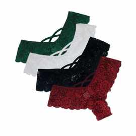 欧美外贸性感全蕾丝丁字裤大码胖MM出口T 裤内裤情趣火辣女批发