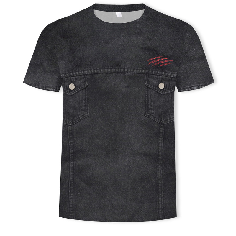 Summer fashion explosions fake two men's T-shirt 3D digital printing short sleeve top factory outlet