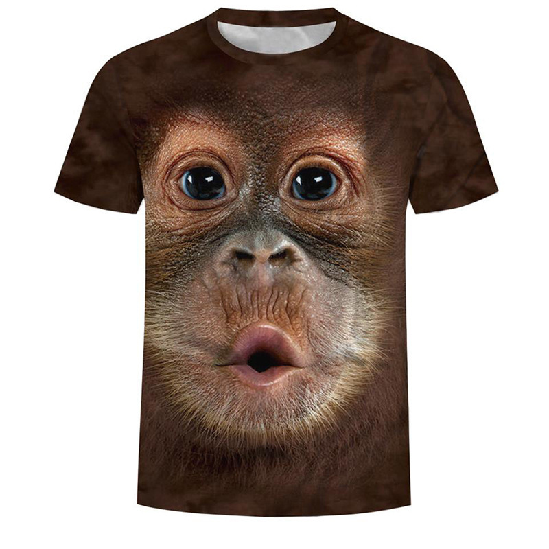 New 2024 Summer European anD American Men's CloThing 3D DigiTal PrinTing Gorilla PaTTern Pullover ShorT Sleeve Collar Men's T-shirT New 2024 Summer European anD American Men's CloThing 3D DigiTal PrinTing Gorilla PaTTern Pullover ShorT Sleeve Collar Men's T-shirT