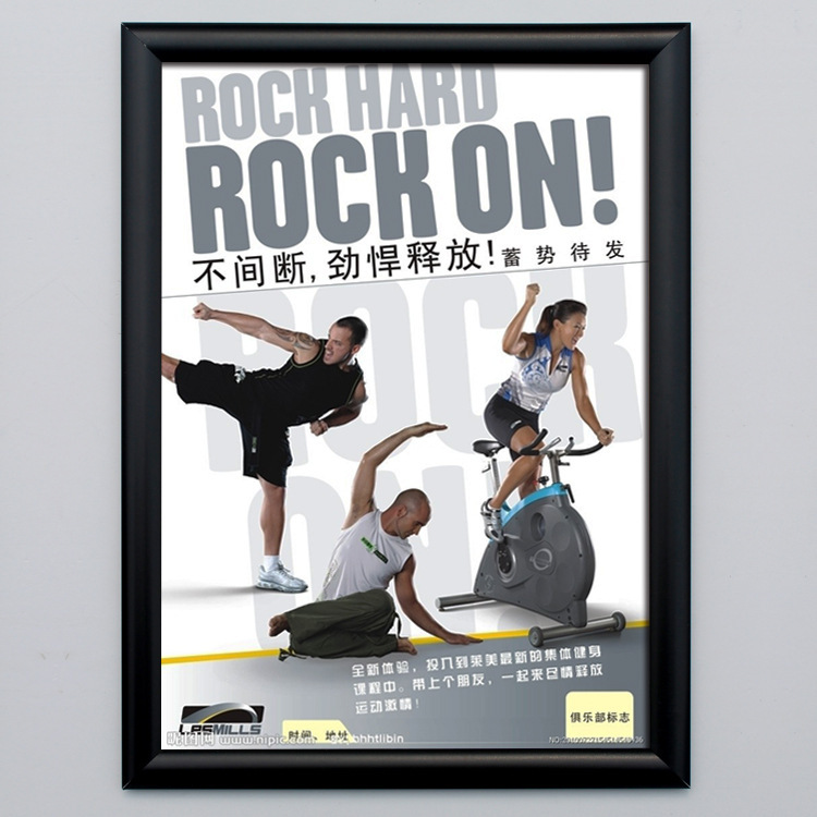 Factory direct creative metal frame black aluminum alloy photo frame elevator advertising frame wall wholesale Factory direct creative metal frame black aluminum alloy photo frame elevator advertising frame wall wholesale