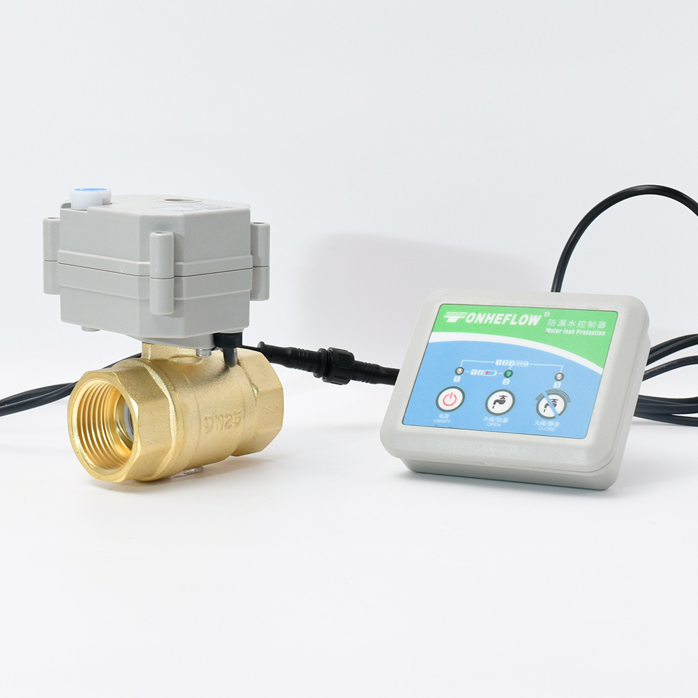 1寸黄铜防漏水保护器可搭配净水器带手动漏水报警器DC3V  DN25