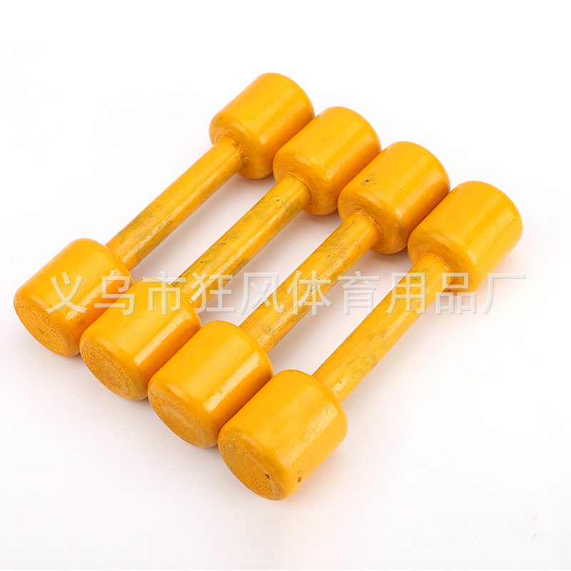 Wholesale wooden dumbbell Primary School physical exercise special small dumbbell gymnastics Bell kindergarten sensory training equipment
