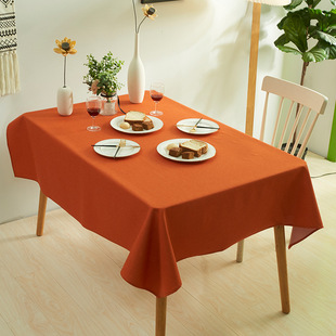 Dining table solid color Nordic simple water-proof cloth material wash-free tea table tablecloth net popular table cloth in stock tablecloth wholesale