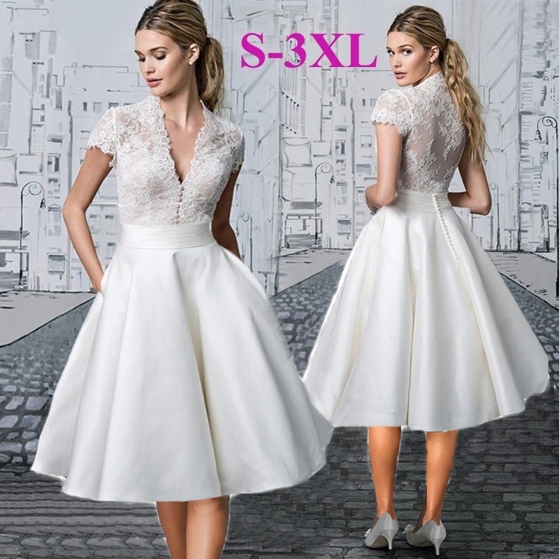 2025 Autumn and Winter V Neck Sexy Short-Sleeved Lace Hollow Dress Ebay Amazon Evening Dress