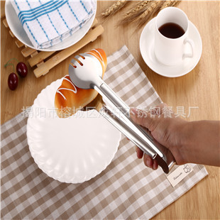 Clip de alimentos de acero inoxidable clip de pan engrosado Anti-escaldado semicírculo completo clip de alimentos redondo clip de barbacoa suministros de cocina