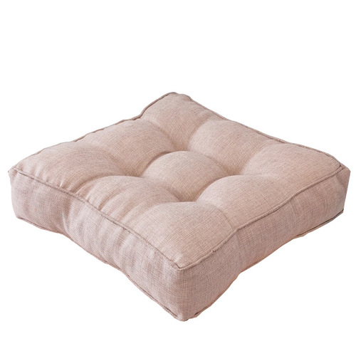Custom factory-made 3D thick linen-like seat cushion for compressed shipping, flame-retardant floor mat, candy-colored high-elastic chair cushion