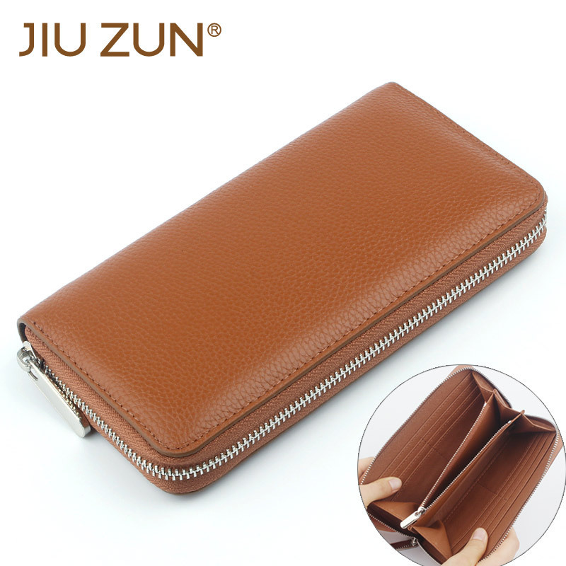 Cross-border New Amazon Genuine Leather Women's Long Wallet Men's Cowhide Long Clutch Wallet OEM Customized Cross-border New Amazon Genuine Leather Women's Long Wallet Men's Cowhide Long Clutch Wallet OEM Customized
