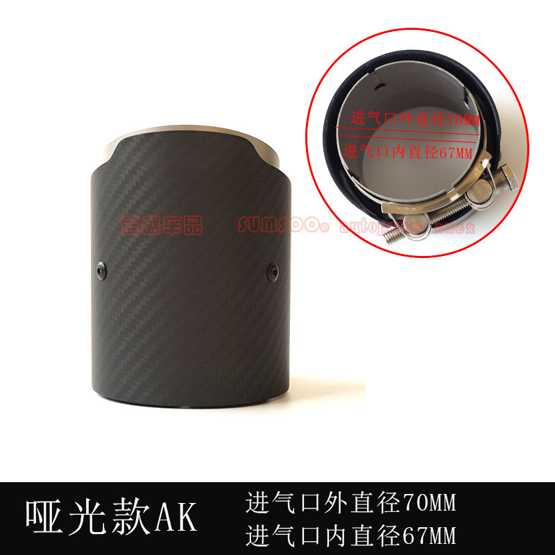 Nuevo producto adecuado para BMW M2M3M4 tubo de escape del coche modificación fibra de carbono cola garganta AK boca de la cola suministro directo de fábrica