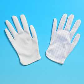 点塑防静电厚款PVC涂掌电子厂劳保防护工作手套antistatic glove