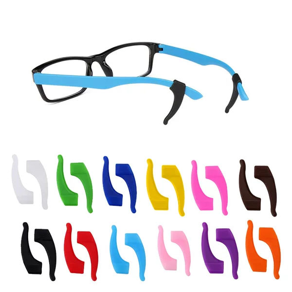 Medium-Sized Silicone Ear Hooks, Colorful Silicone Anti-Slip Eyeglass Ear Hooks, Anti-Fall Fasteners, Ear Hooks for Outdoor Sports, Anti-Slip Ear Hooks