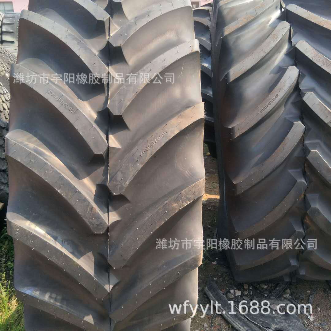 650/65R42人字钢丝胎 农用拖拉机轮胎 改装车可配钢圈