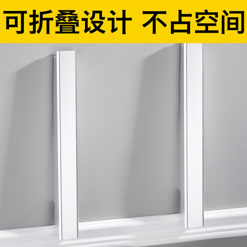 Non-piercing space aluminum black balcony drying rack bathroom wall-mounted foldable invisible clothesline drying rod storage rack