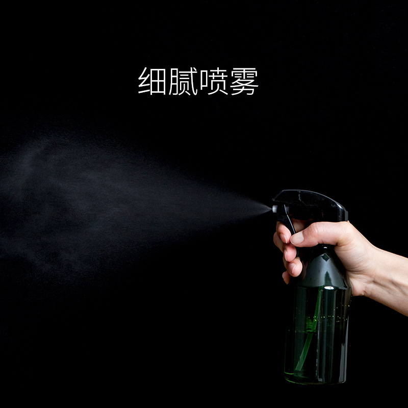300ml botella de hombro oblicuo con flor rey pistola cosmética embalaje riego pelo fina niebla regadera pistola mascota botella vacía