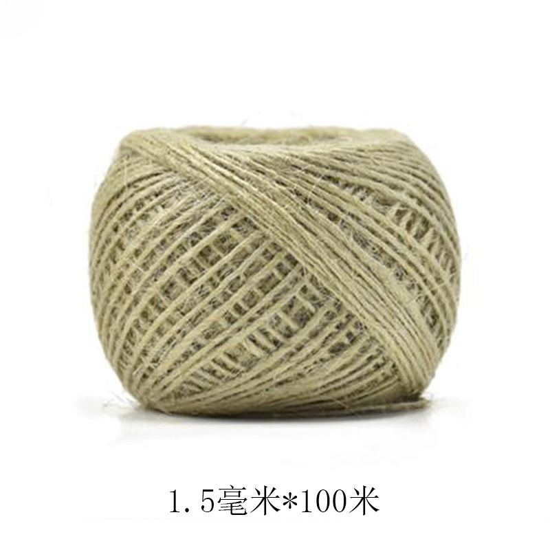 Cuerda de cáñamo cuerda material de DIY espesor tejido a mano flor bolsa flor cinturón decoración hilo de cáñamo cuerda de encuadernación estilo retro