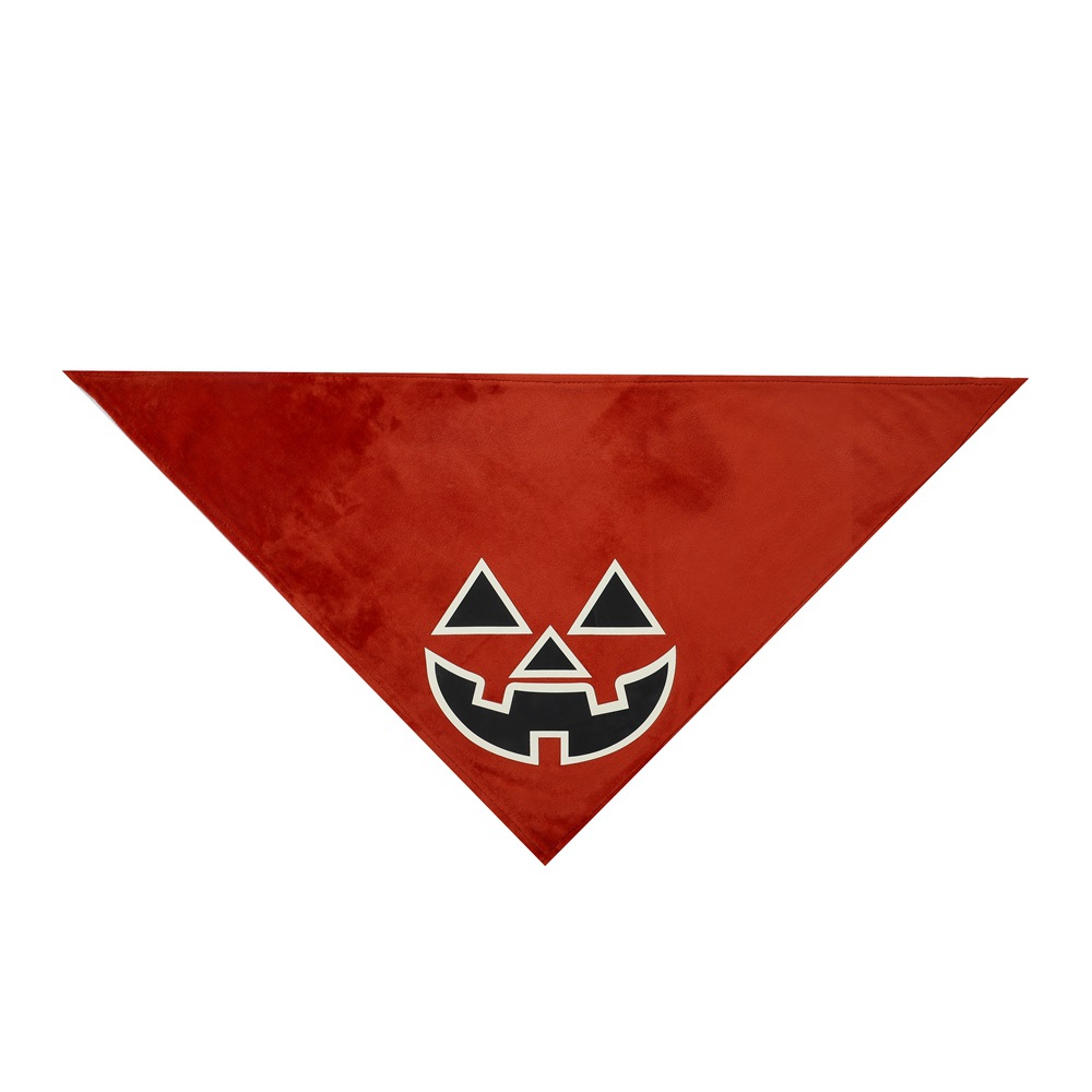 Venta caliente transfronteriza luminosa de halloween toalla triángulo para mascotas toalla de saliva para perros bufanda para mascotas festival fantasma toalla de saliva para mascotas