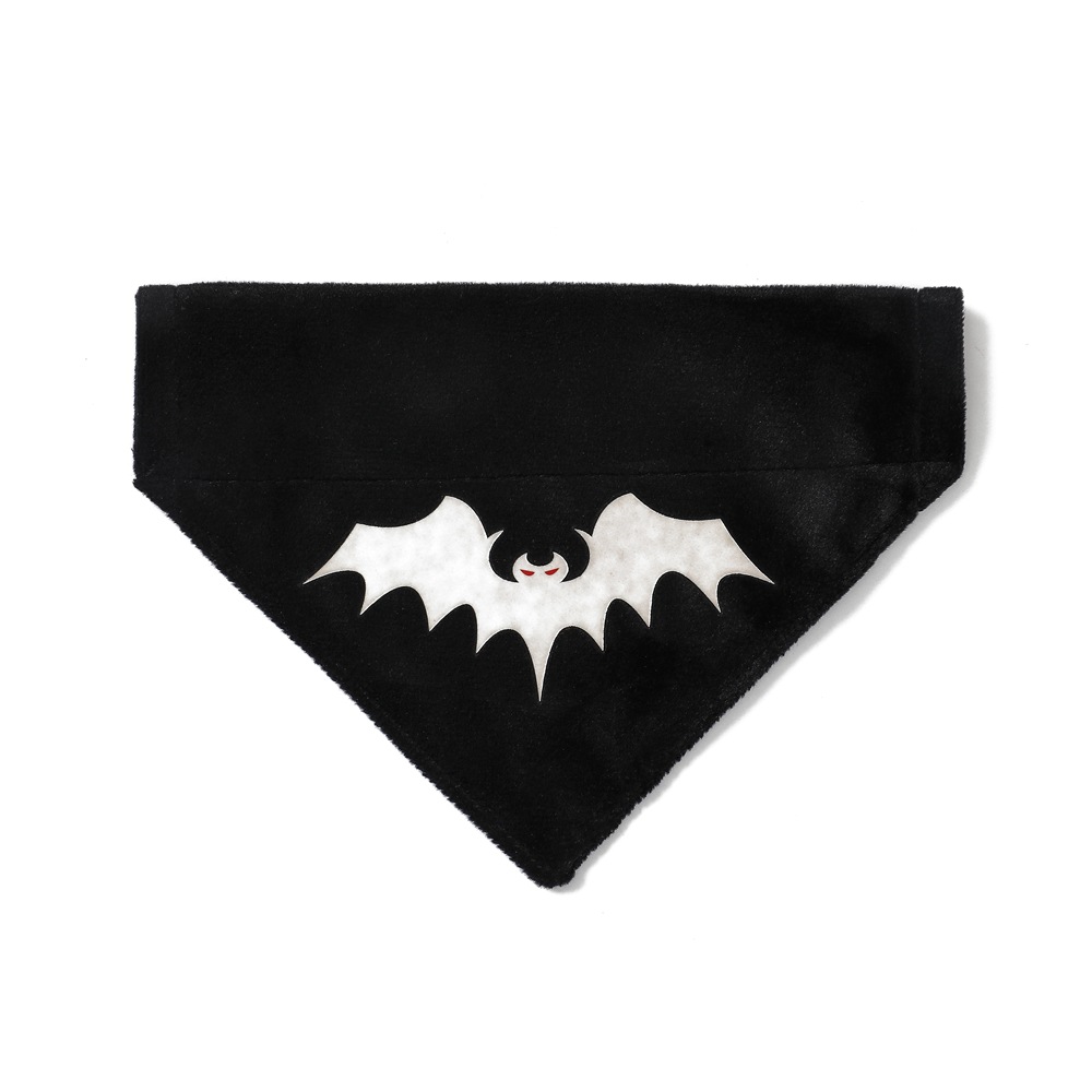 Nuevo luminoso Halloween mascota triángulo toalla perro saliva toalla mascota bufanda perro triángulo toalla