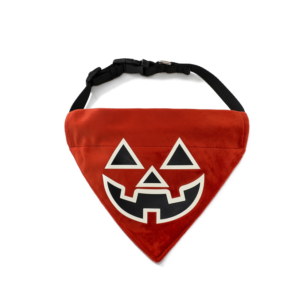 Nuevo luminoso Halloween mascota triángulo toalla perro saliva toalla mascota bufanda perro triángulo toalla