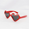 Evening dress, funny glasses, mosaic for St. Valentine's Day, amusing props suitable for photo sessions