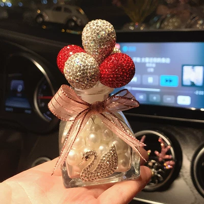 Perfume Ornaments with Diamonds, Perfplant seat - red-swan-pearl