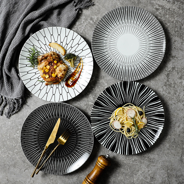 Nordic panel tableware simple creative western dining disk intropro…