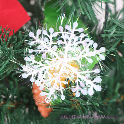 【特价圣诞雪花片】6cm/11/15/18/22/27cm圣诞树挂件舞台装饰|ru