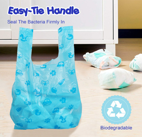 Factory Direct Sale Pet Waste Bag, Backpack Style Biodegradable Dog Poop Bag Leak-Proof Baby Diaper Bag, Disposable Trash Bag