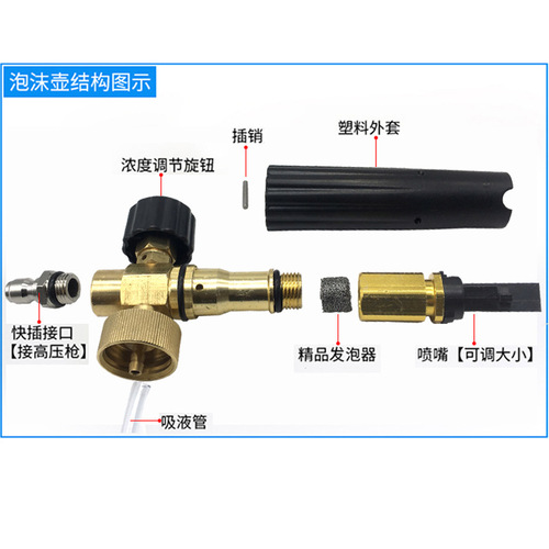 PA foam pot foaming net fast high pressure cleaning machine car wash foam gun special consumable filter element foam ball generator