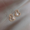 Advanced long earrings with tassels from pearl, silver 925 sample, high-quality style, french style, internet celebrity