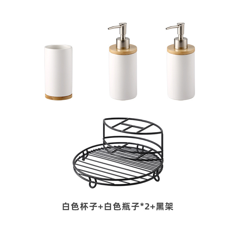 Nórdico hogar simple ins cerámica pareja cepillado taza de lavado traje almacenamiento rack suministros Baño