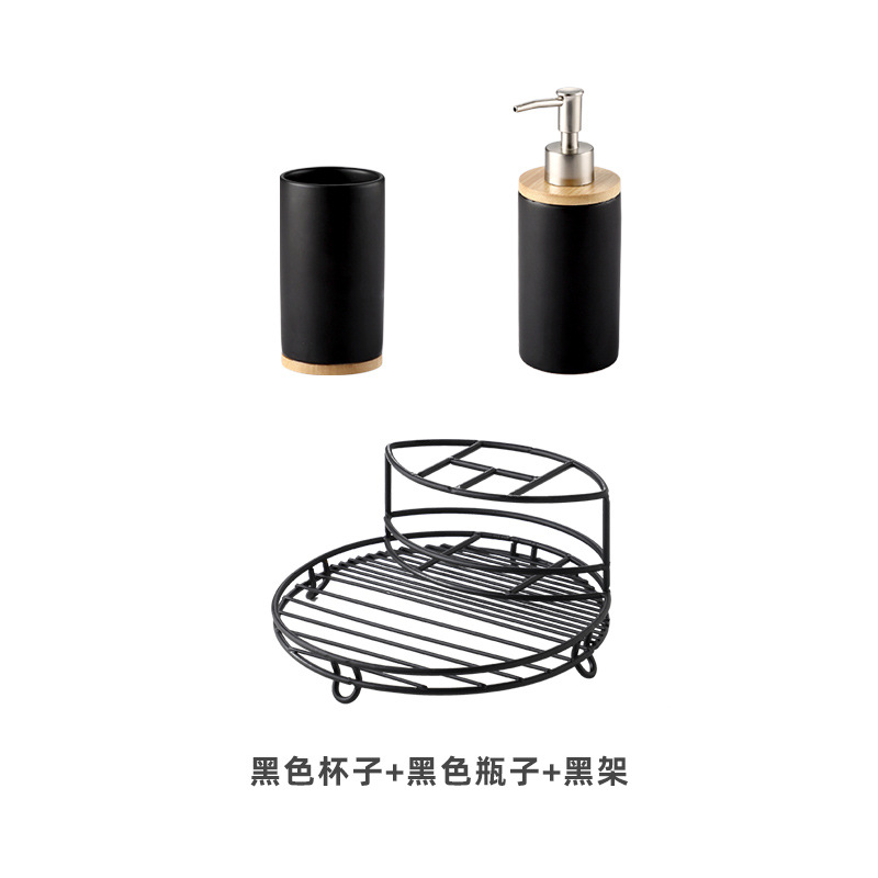 Nórdico hogar simple ins cerámica pareja cepillado taza de lavado traje almacenamiento rack suministros Baño