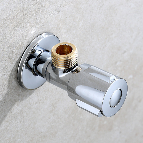 Sanitary ware manufacturer wholesale brass three-way valve quick-open three-way valve brass body toilet hot water shut-off angle valve