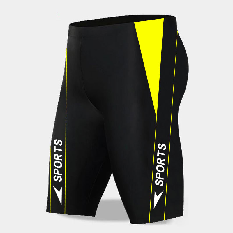 Herun bañadores de los hombres de cinco puntos más tamaño boxeador playa bañador profesional de secado rápido traje de baño de carreras de deportes traje de baño de aguas termales