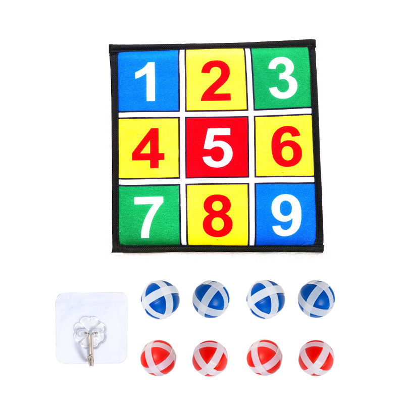 Cross-border Children's Dart Board Set Digital Cognitive Wall Chart Velcro Dart Sticky Target Ball Sticky Target Outdoor Sports