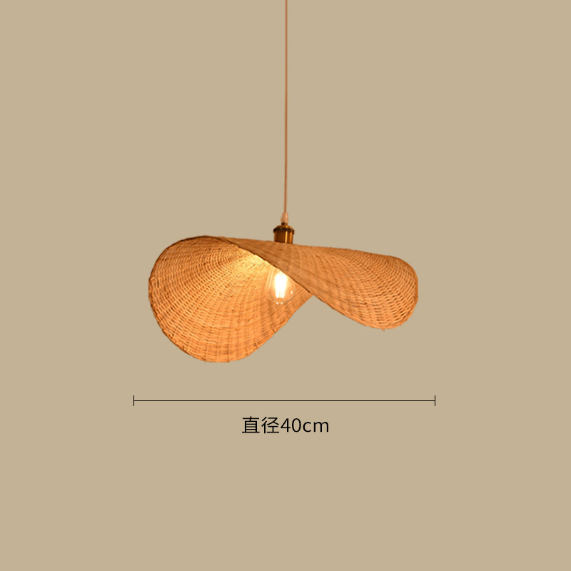 Nuevo estilo chino de bambú tejido de bambú araña creativa estilo japonés restaurante B & B lámpara Hotel Casa de Té olla caliente tienda lámpara de ratán