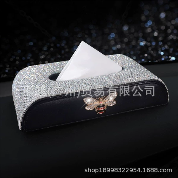 Diamond-in tissue box-Little bee white diamond
