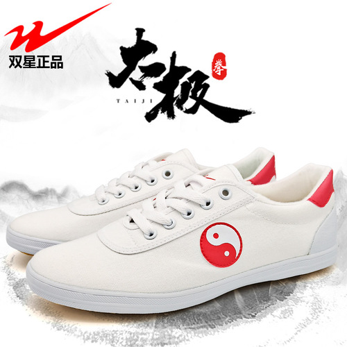 Double Star Tai Chi Martial Arts Shoes, Exercise Fitness Shoes, Kung Fu Shoes, Unisex Sports Shoes, Slip-Resistant Morning Exercise Shoes, Cowhide Sole