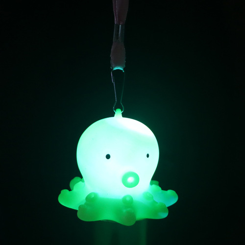 Glowing Lanyard Night Light Colorful Flash Pendant Marine Animals Dolphin Starfish Octopus Pumpkin Lantern Night Market Wholesale