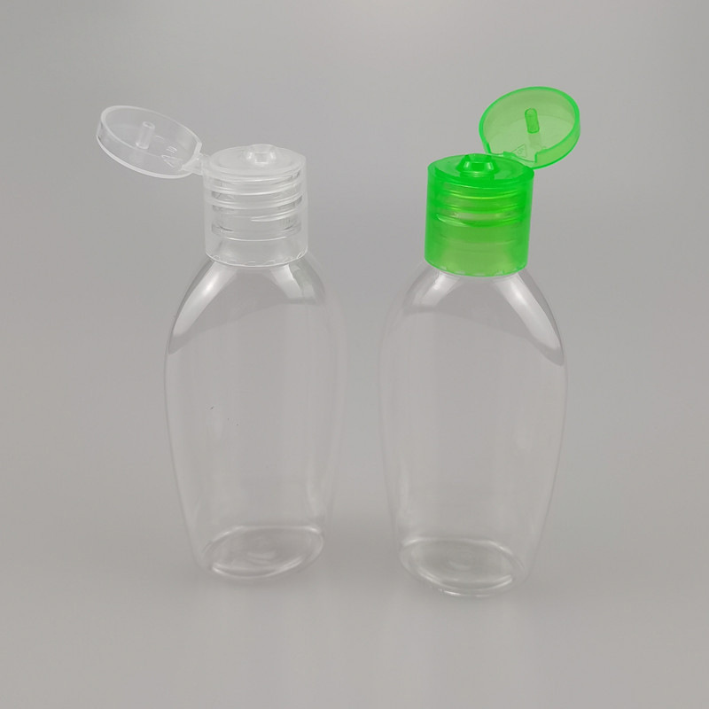 现货50ml便携免洗凝胶洗手液瓶 PET分装瓶 酒精翻盖洗手液瓶子