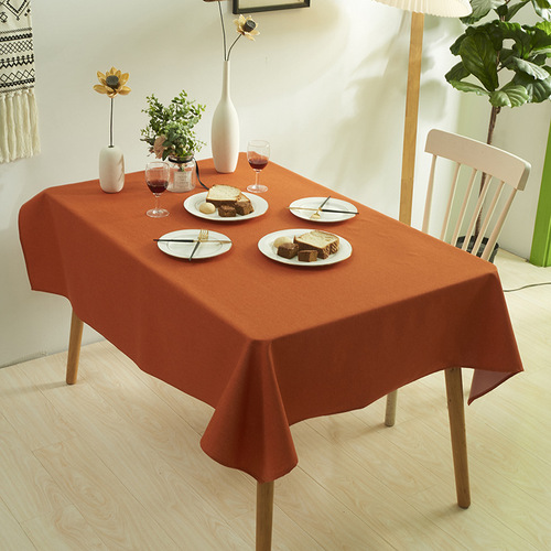 Xue Ai Tablecloth Fabric Solid Color Nordic Minimalist Waterproof Solid Color Coffee Table Cloth Internet Famous Tablecloth Wholesale Tablecloth