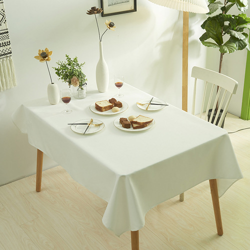 Xue Ai Tablecloth Fabric Solid Color Nordic Minimalist Waterproof Solid Color Coffee Table Cloth Internet Famous Tablecloth Wholesale Tablecloth