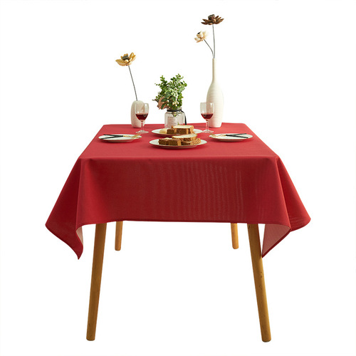 Xue Ai Tablecloth Fabric Solid Color Nordic Minimalist Waterproof Solid Color Coffee Table Cloth Internet Famous Tablecloth Wholesale Tablecloth