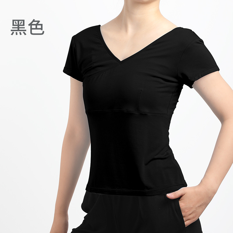 Ropa de yoga para adultos Top manga corta aeróbicos Top correr Cruz deportes fitness camiseta danza ejercicios