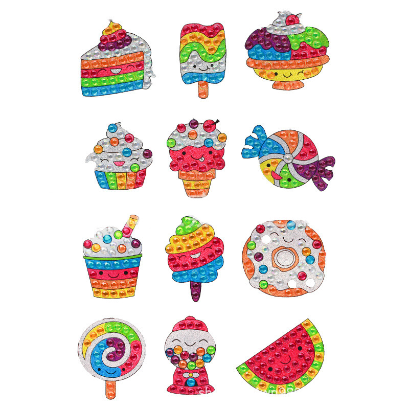 2024 nuevo estilo 5d princesa de dibujos animados pegatinas gratis pintura de diamantes artesanía para niños pegatinas decorativas de bricolaje pegatinas de refrigerador