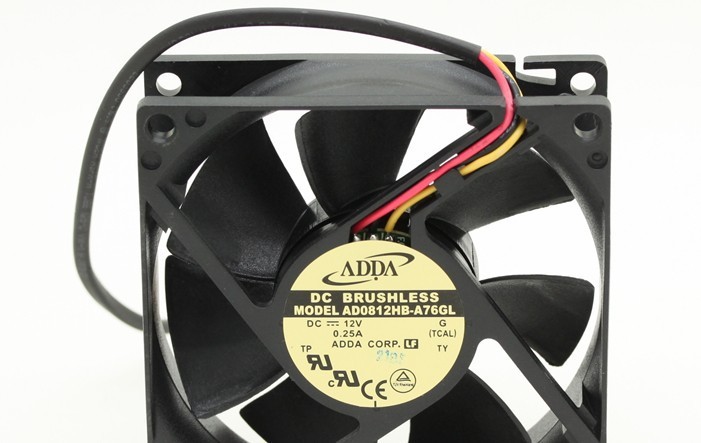 全新ADDA AD0812HB-A76GL 8025 8cm 12V 0.25A 双滚珠 散热风扇
